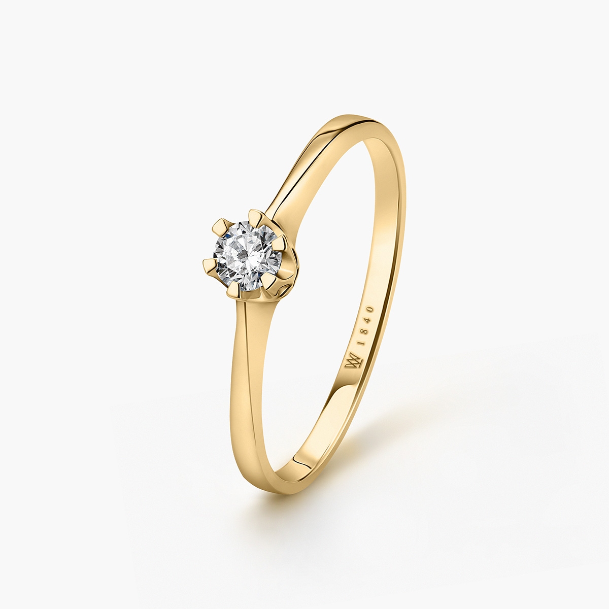 Pierścionek zaręczynowy złoty Jedyny
