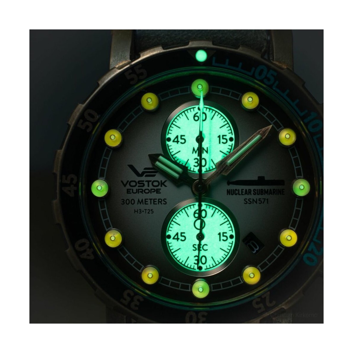 ZEGAREK VOSTOK EUROPE SSN-571 NUCLEAR SUBMARINE CHRONO