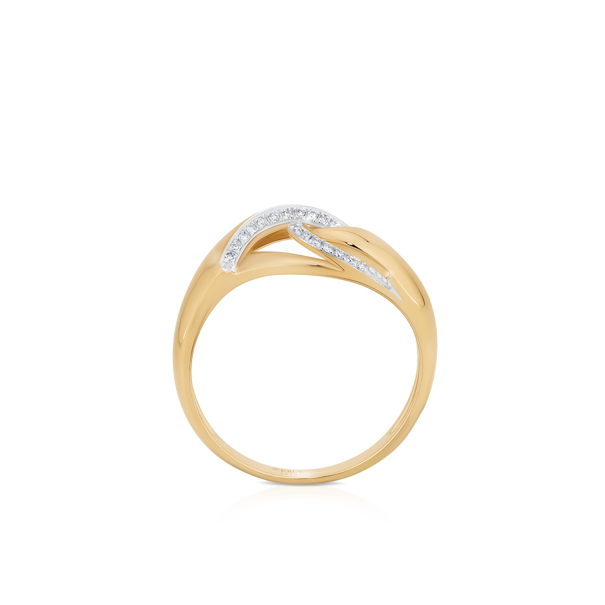 Pierścionek złoty z diamentami