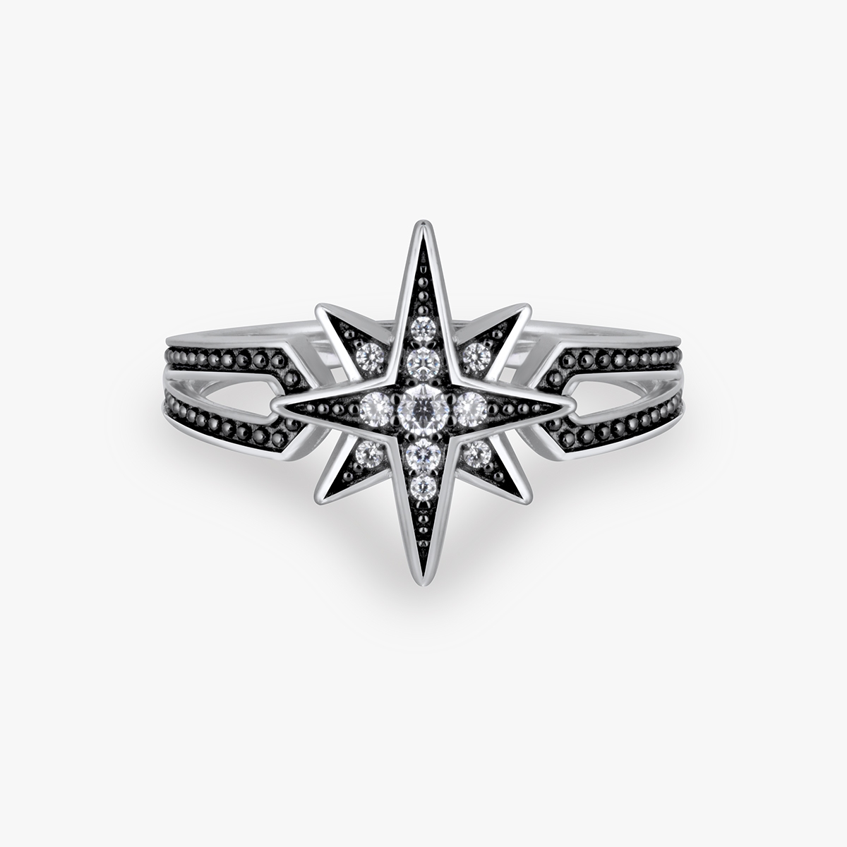 Pierścionek srebrny Royal Star