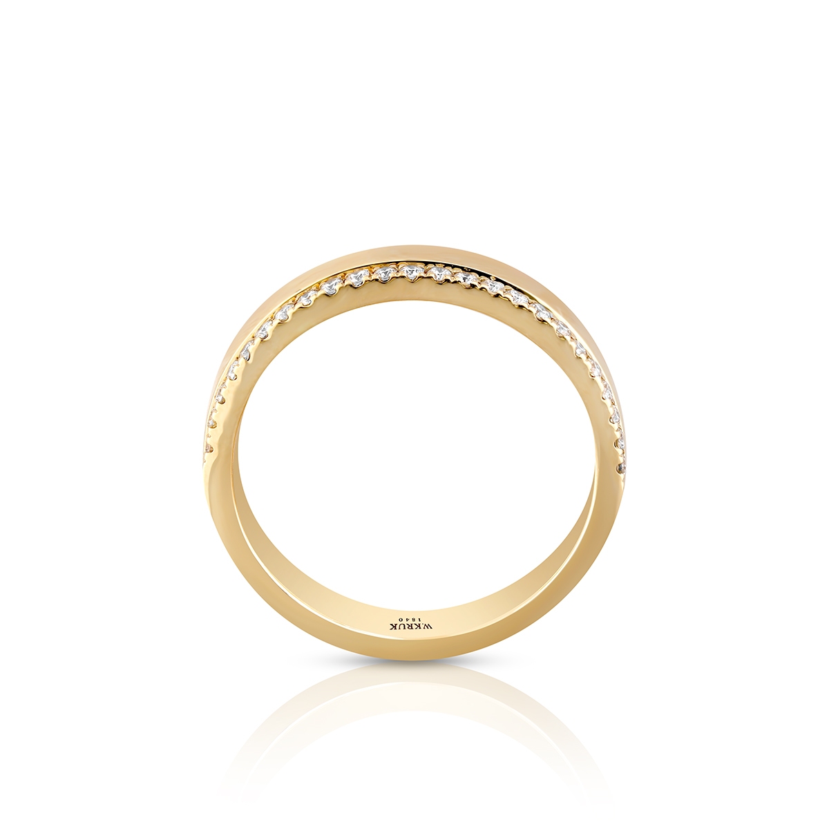 Pierścionek złoty z brylantami