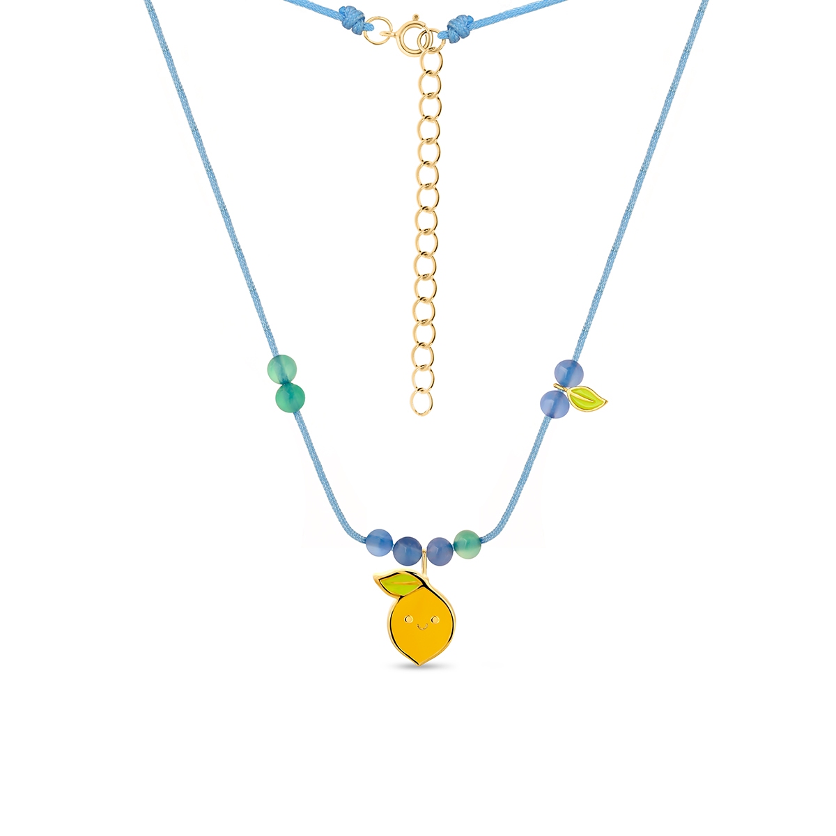 Naszyjnik sznurkowy z motywem cytrynki