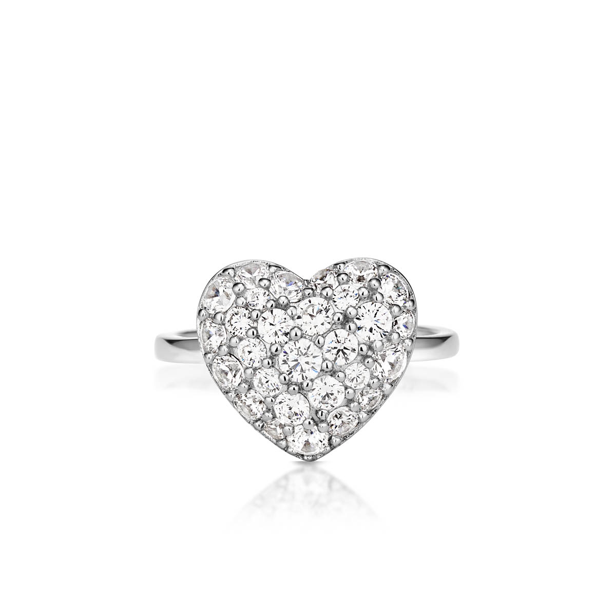 Pierścionek srebrny z cyrkoniami Emblems