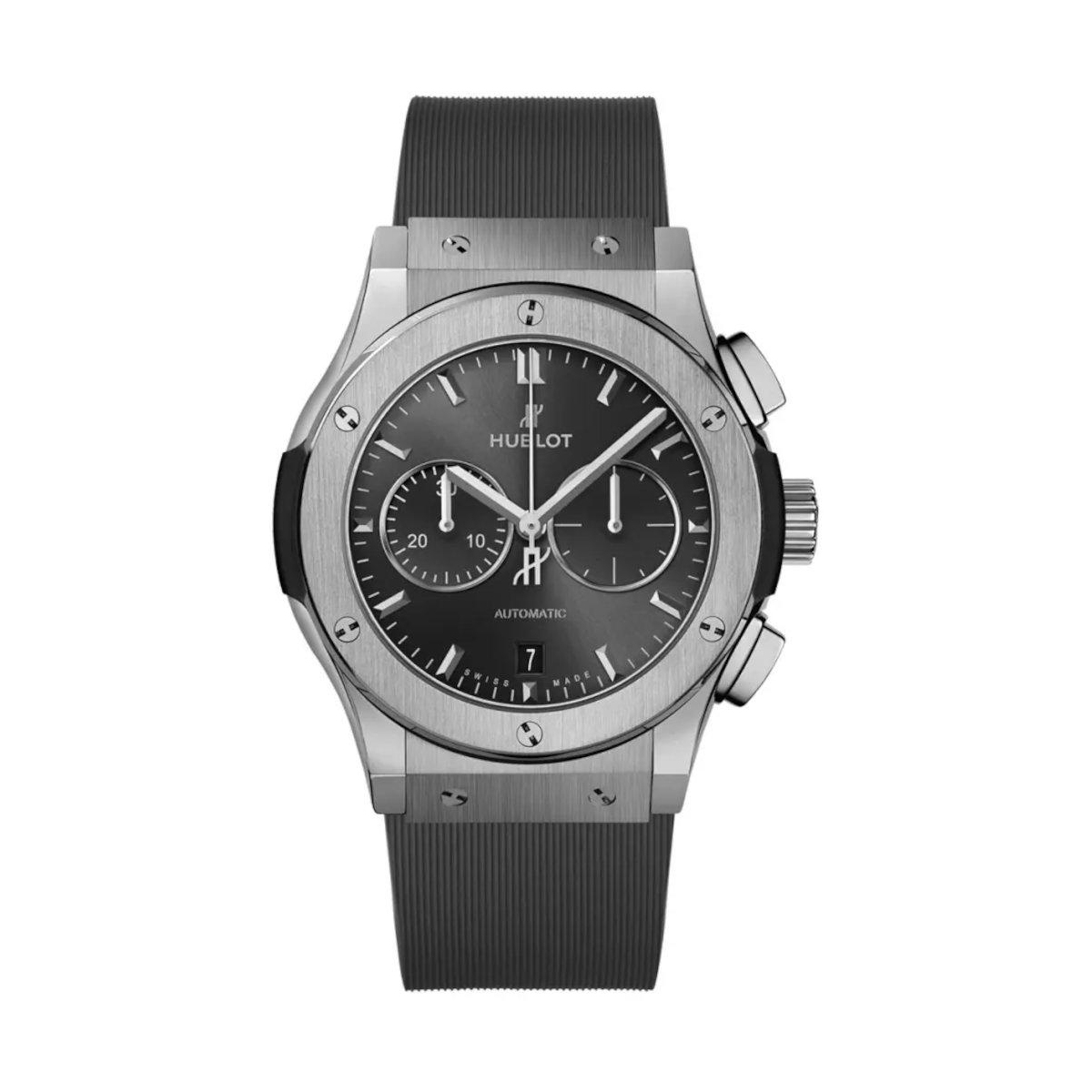 ZEGAREK HUBLOT CLASSIC FUSION RACING GREY CHRONOGRAPH TITANIUM