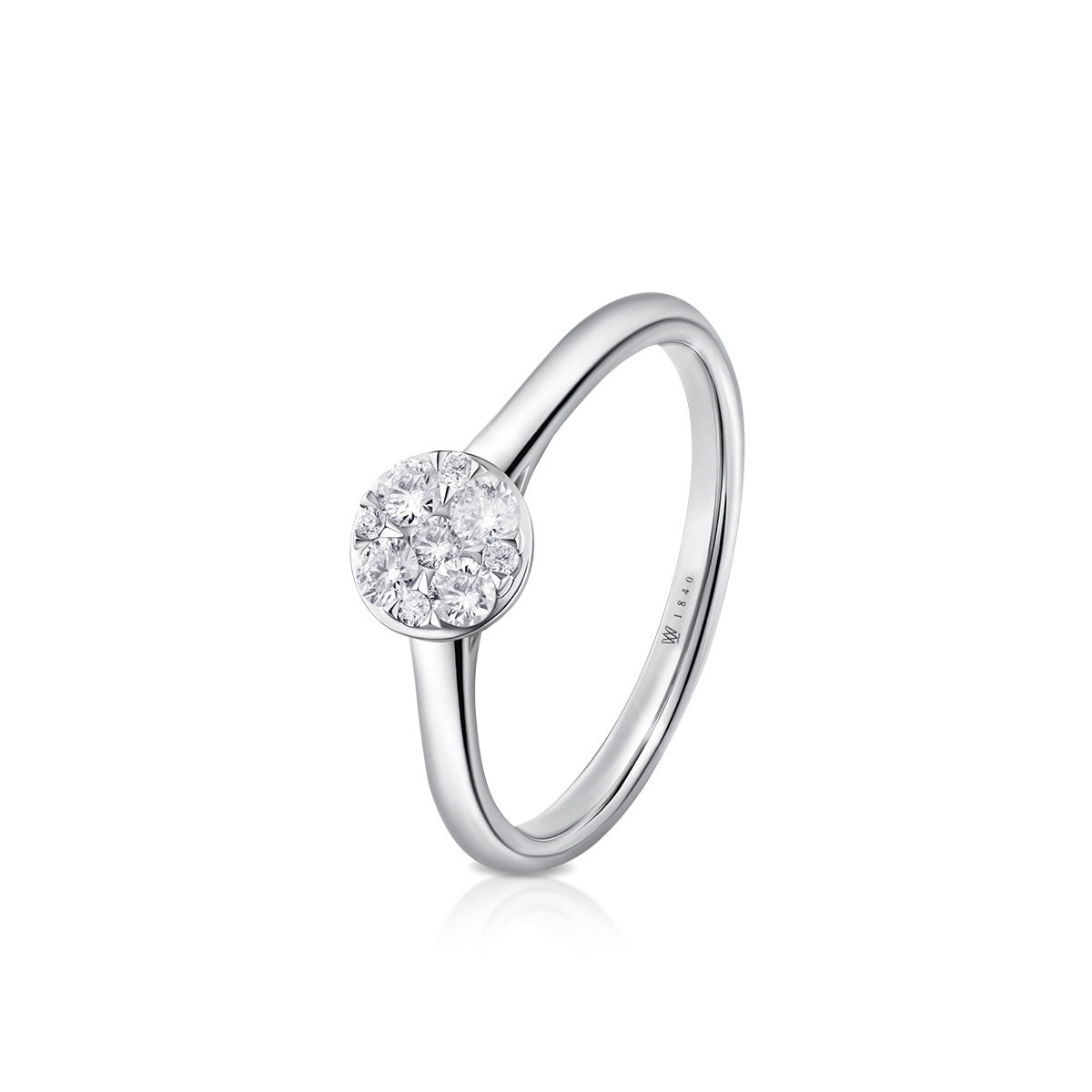 Pierścionek białe złoto Mirage