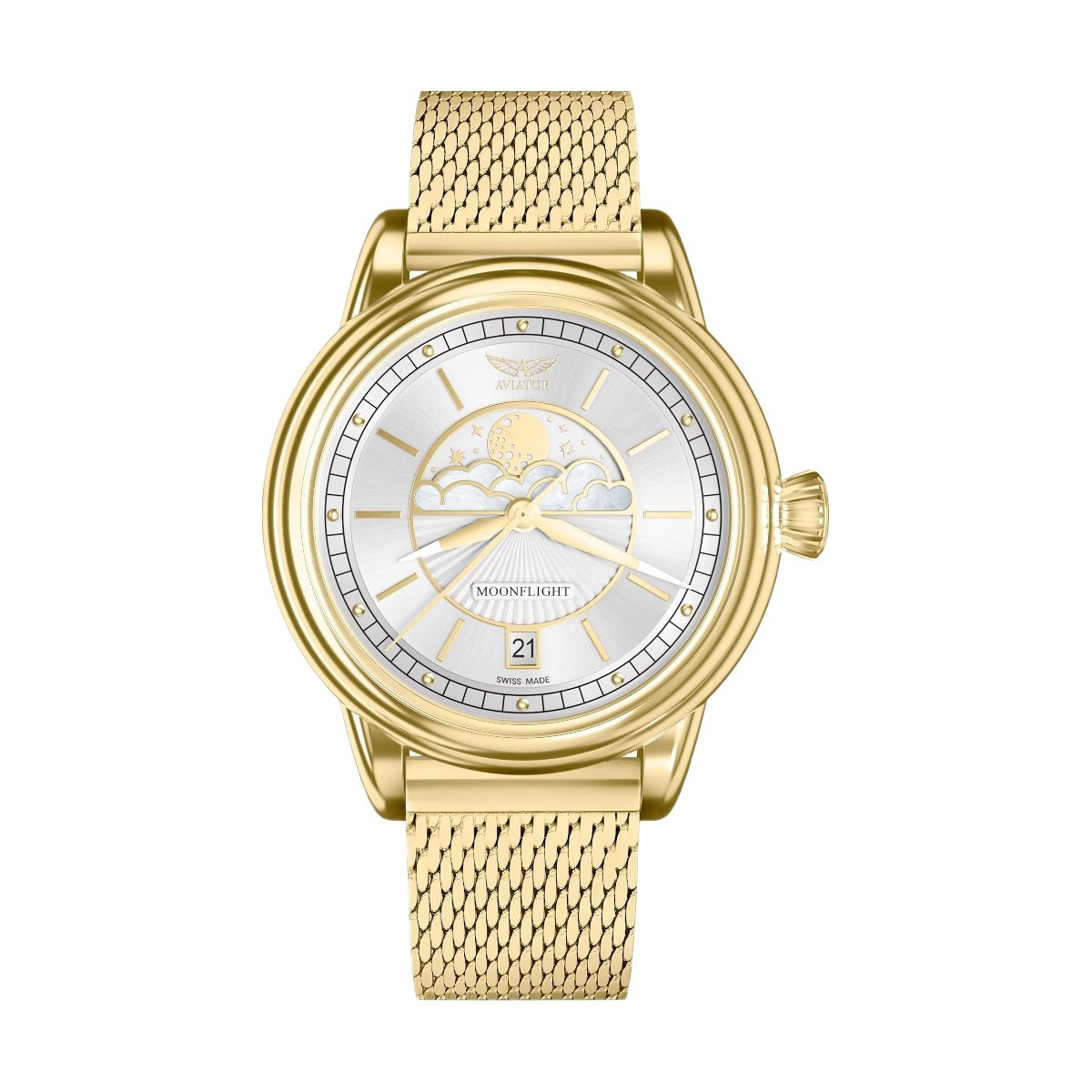 ZEGAREK AVIATOR SWISS Moonflight