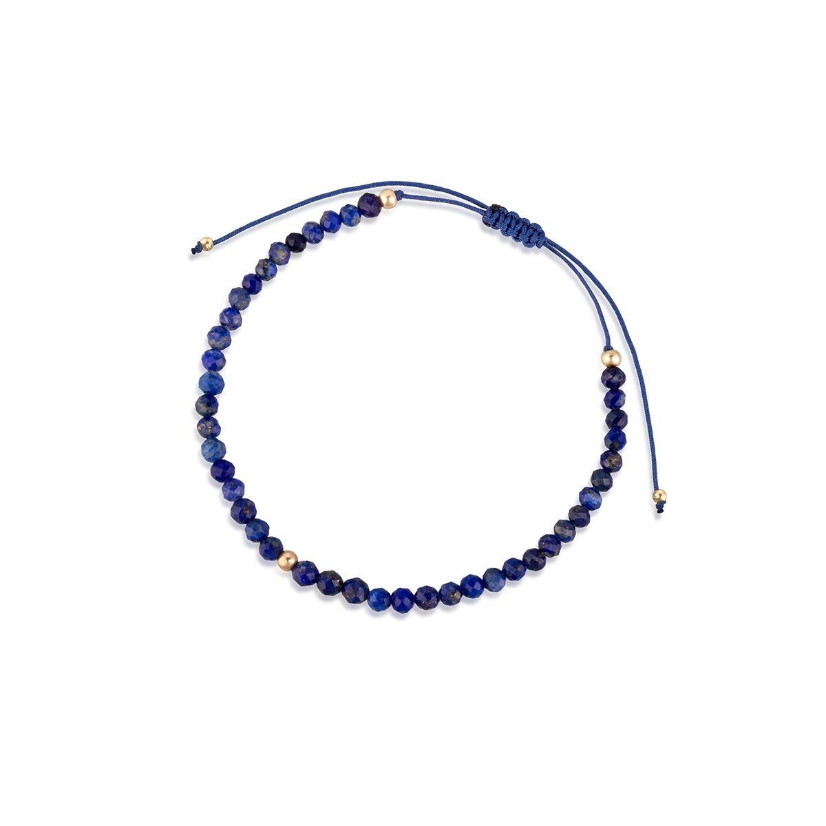 Bransoleta sznurkowa z lapisem lazuli