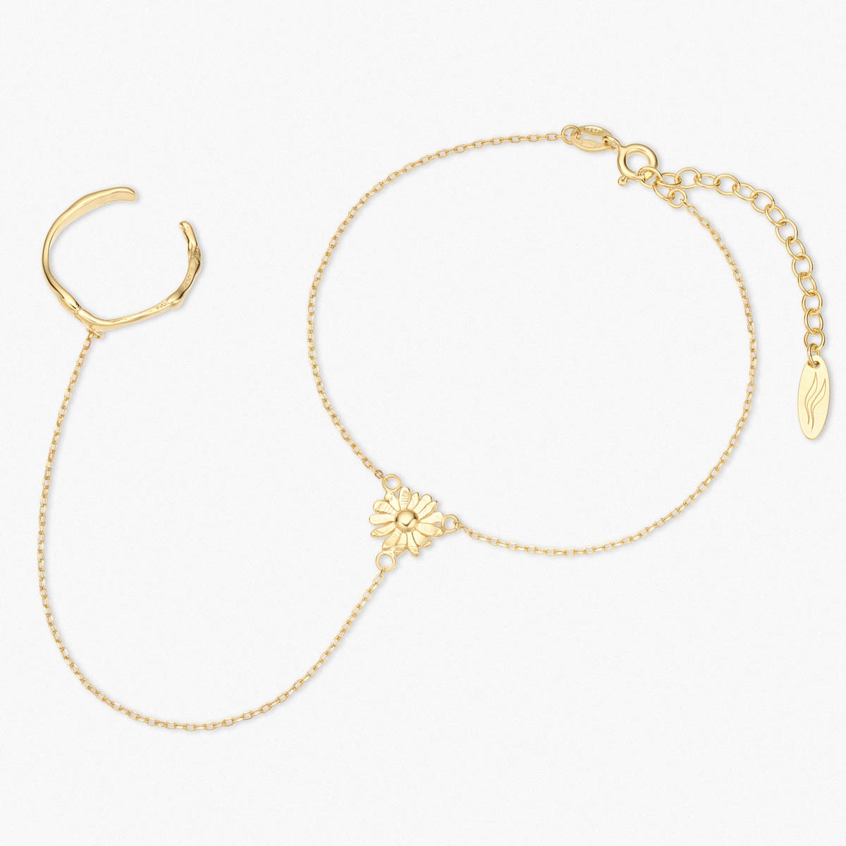 Bransoleta srebrna z pierścionkiem Follow