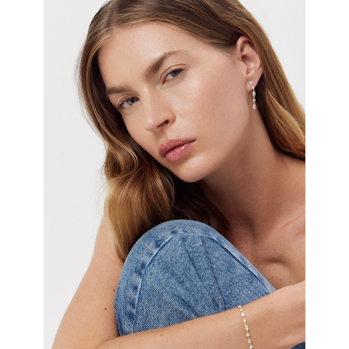 Bransoleta złota z cyrkoniami Ceremonials