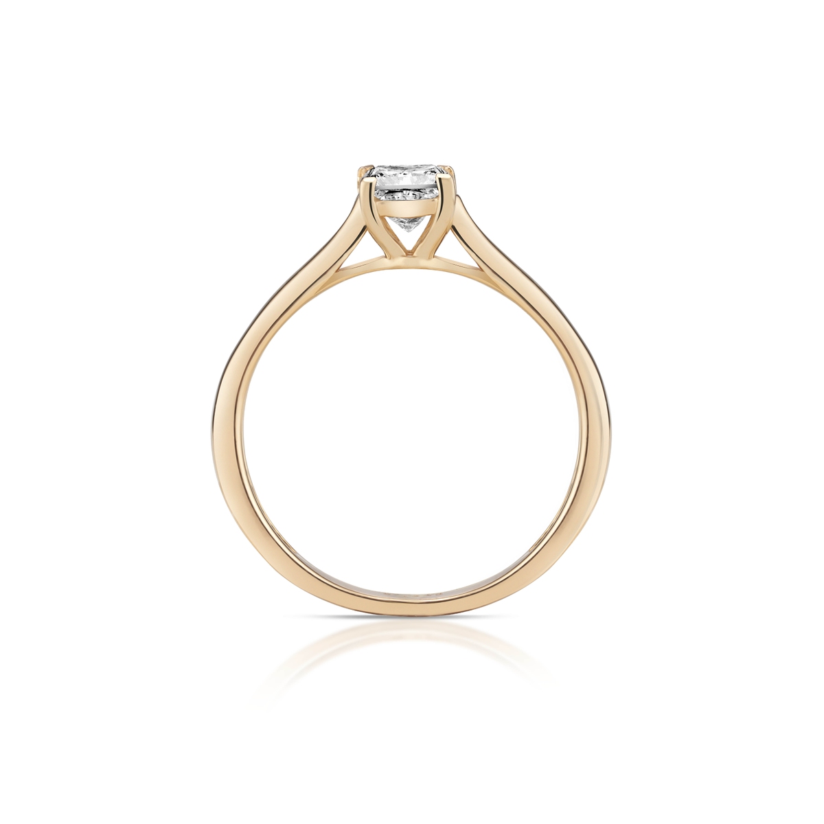 Pierścionek zaręczynowy złoty Niezwykły