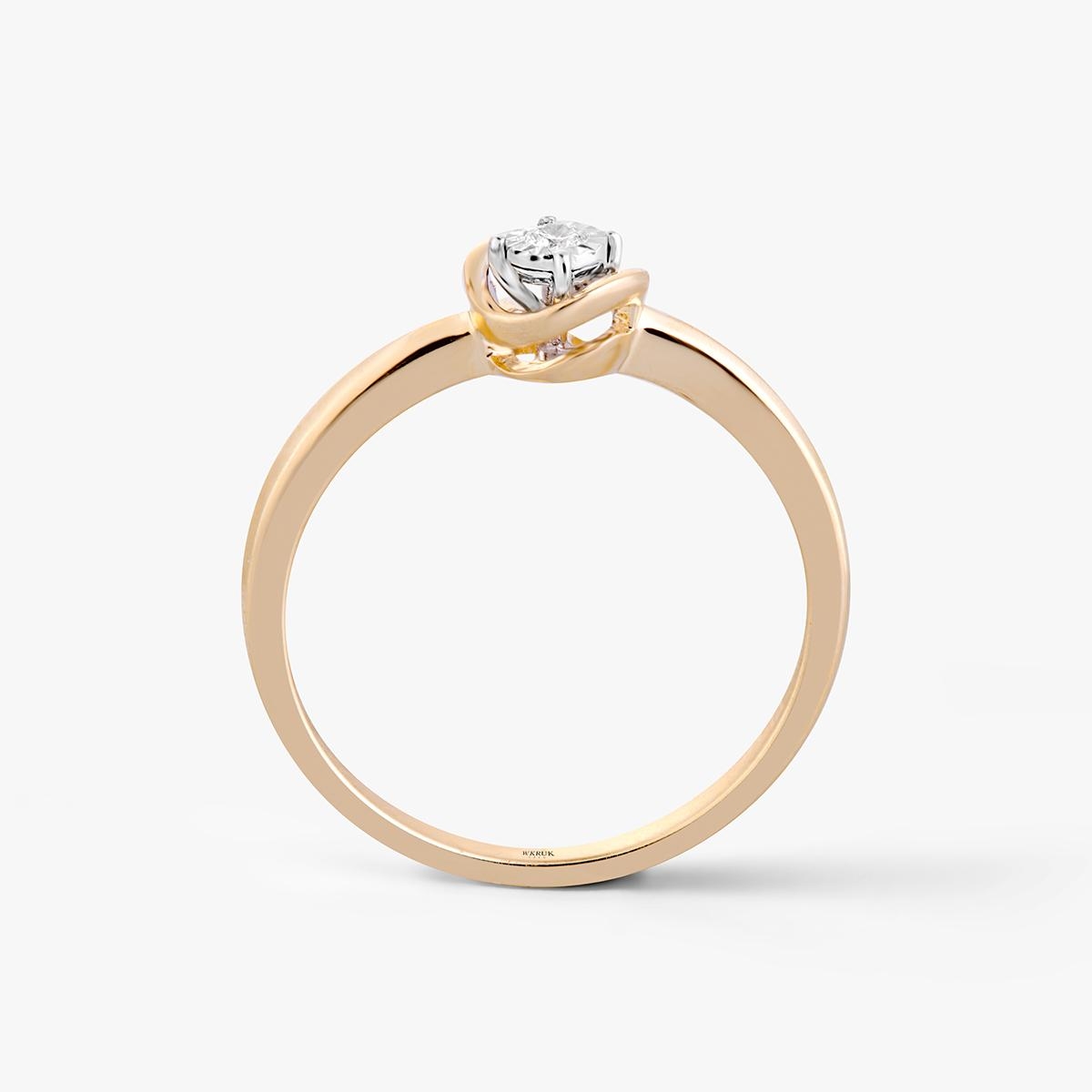 Pierścionek złoty z diamentem