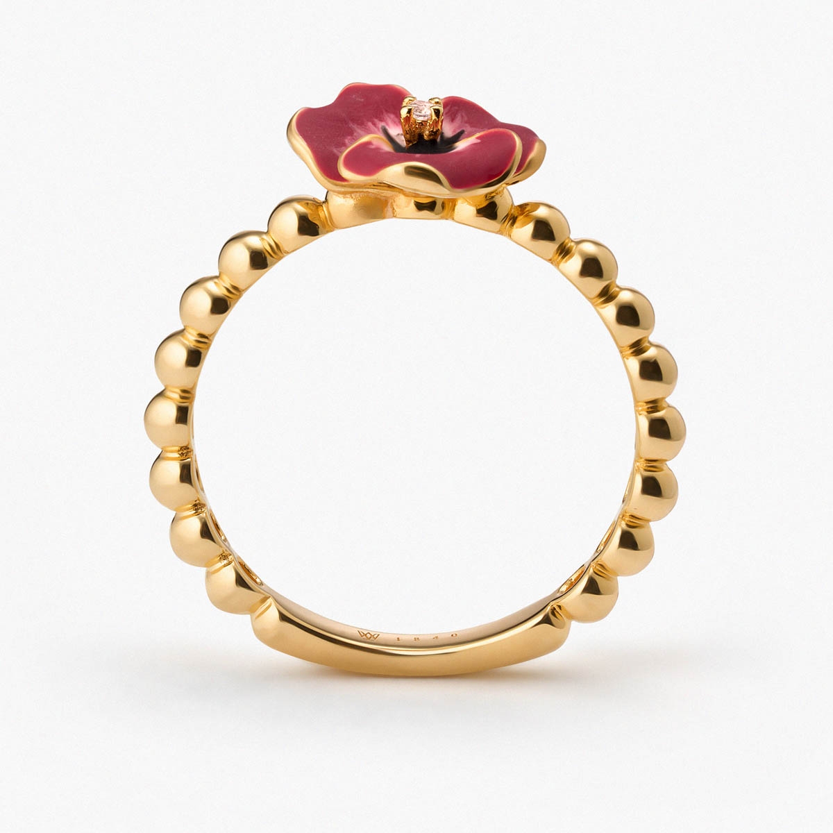 Pierścionek srebrny Kwiaty Nocy Bratki