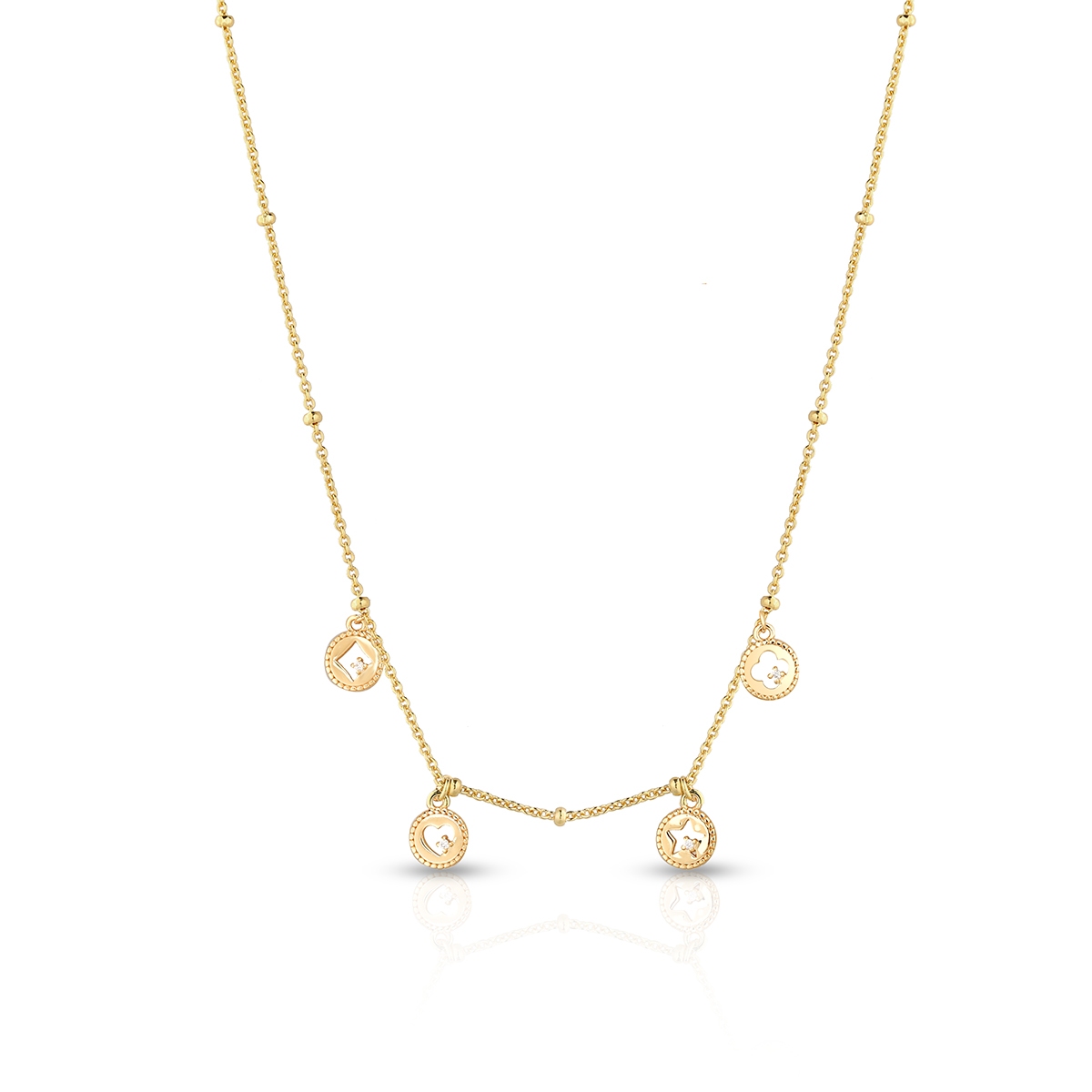 Naszyjnik  srebrny pozłacany