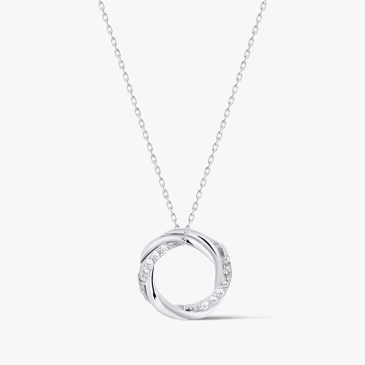 Wisiorek srebrny z cyrkoniami