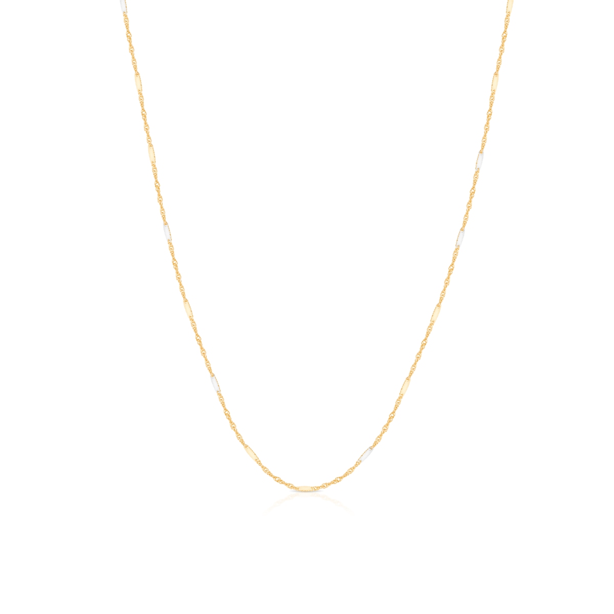 Łańcuszek złoty bicolor singapur