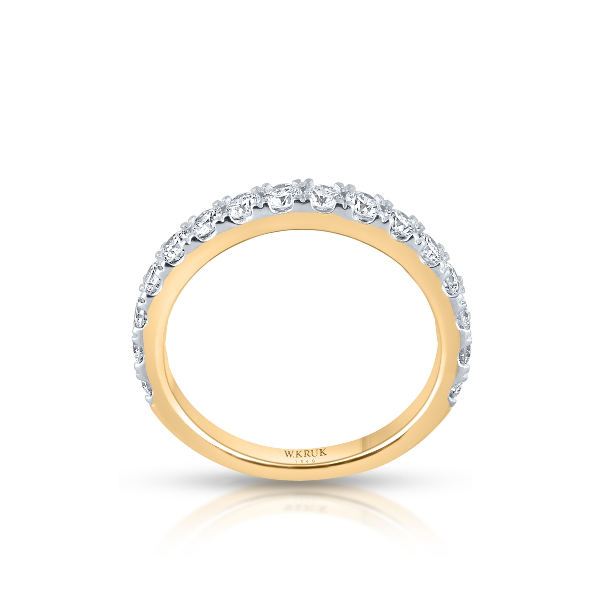 Pierścionek złoty z brylantami