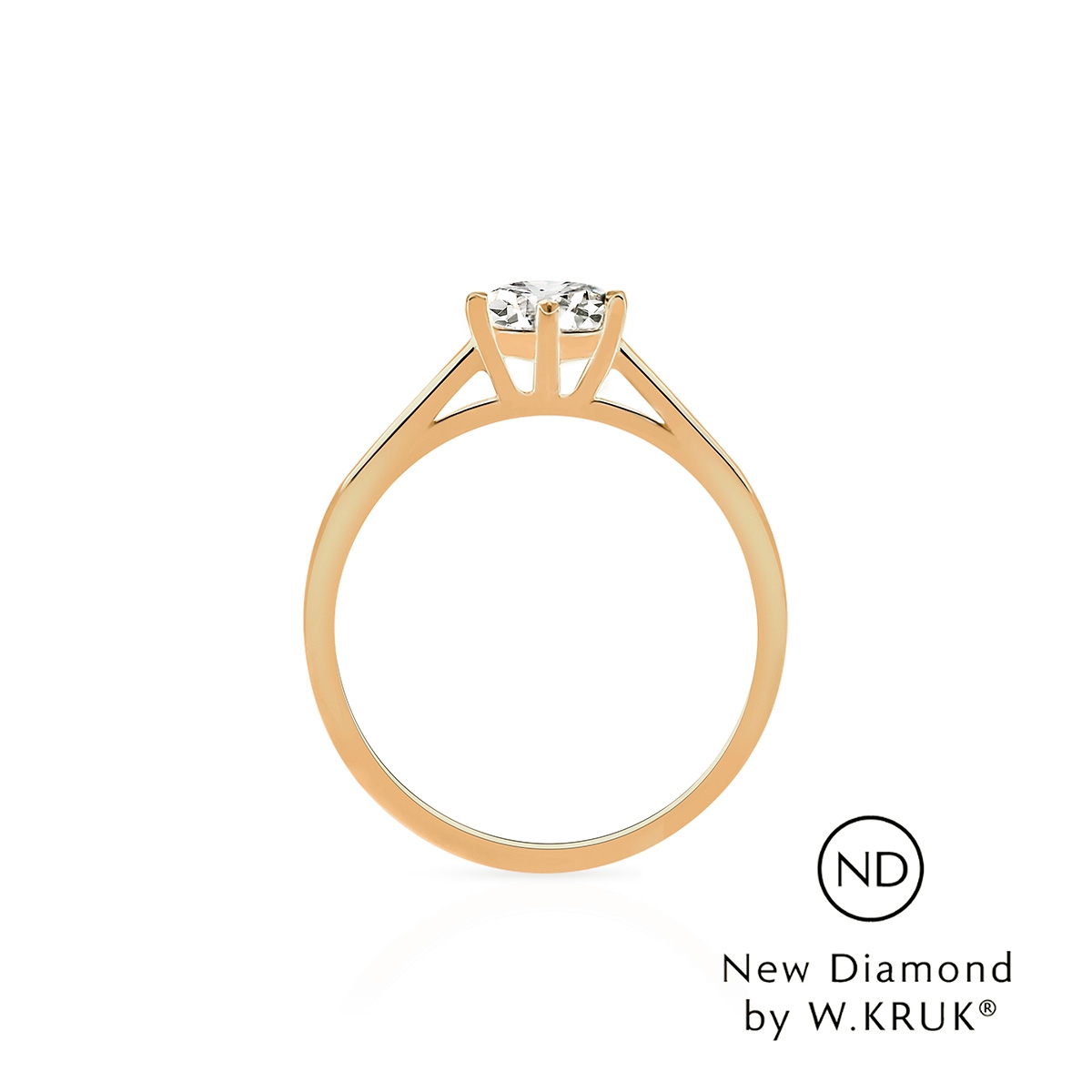 Pierścionek zaręczynowy złoty Doskonały