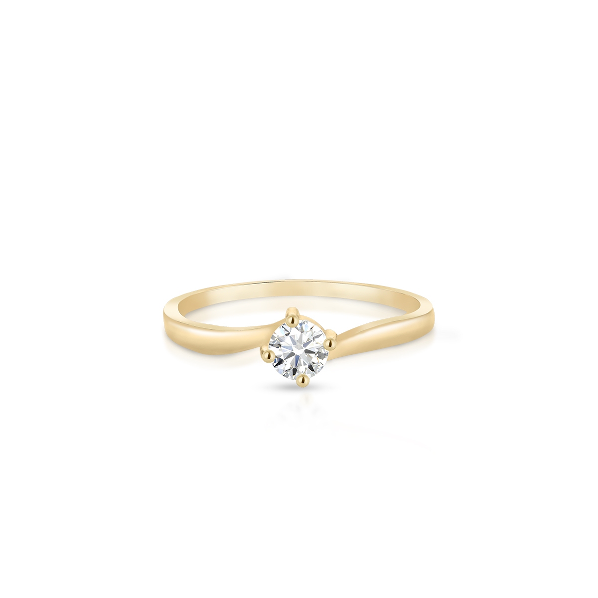 Pierścionek złoty z cyrkonią