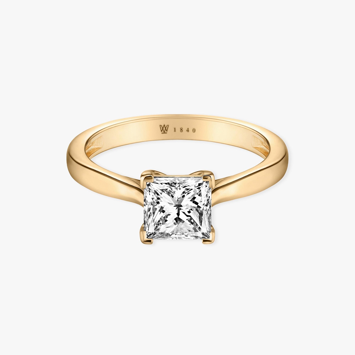 Pierścionek zaręczynowy złoty Niezwykły