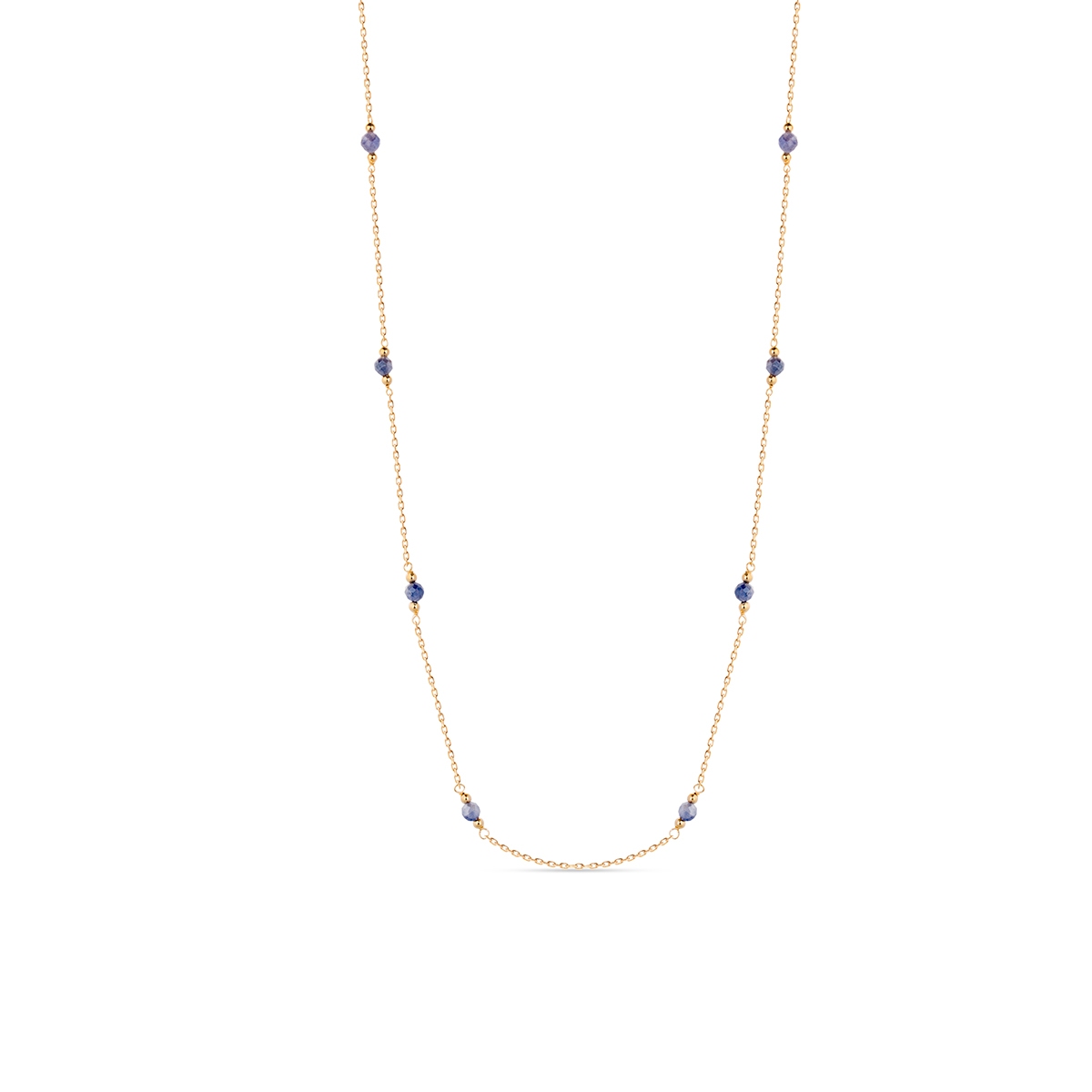 Naszyjnik złoty z kamieniem księżycowym