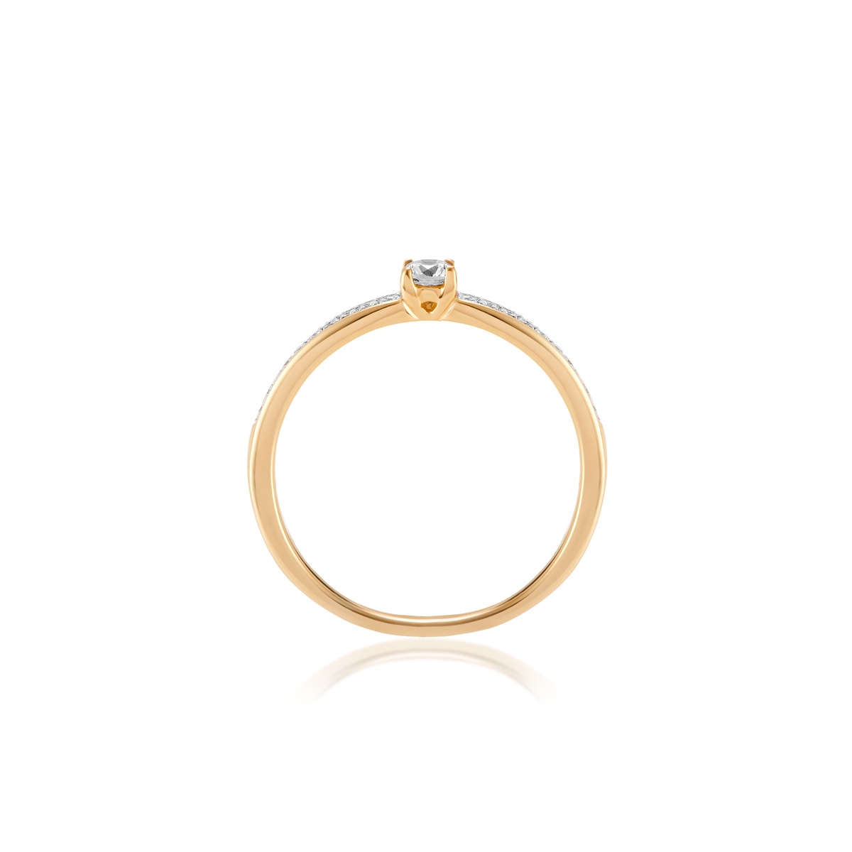 Pierścionek zaręczynowy złoty Szczęśliwy