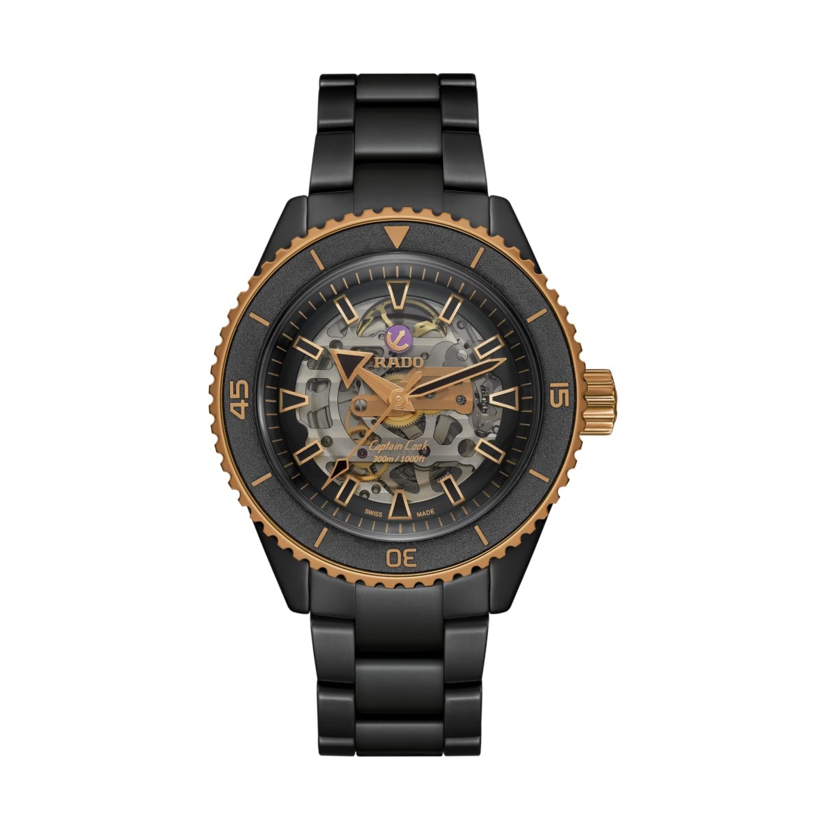 ZEGAREK RADO Captain Cook High-Tech Ceramic Skeleton