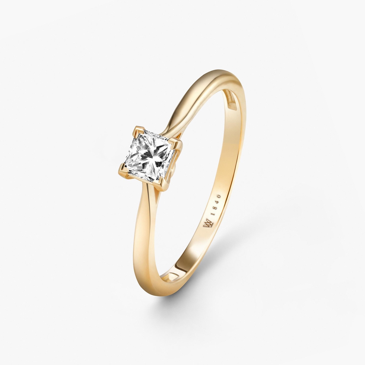 Pierścionek zaręczynowy złoty Niezwykły