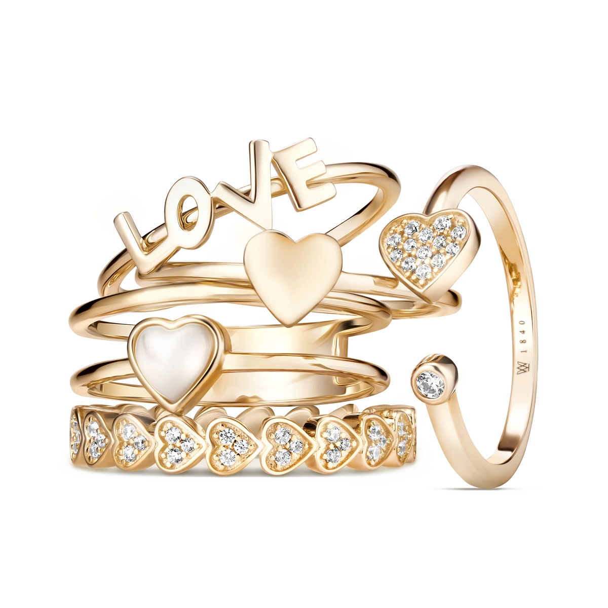 Pierścionek srebrny pozłacany W.KRUK