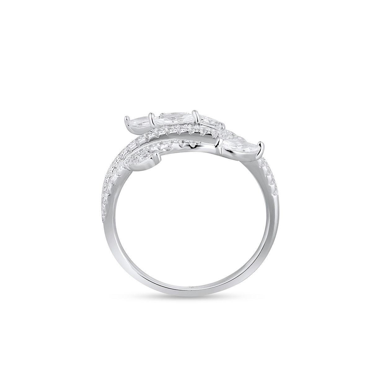 Pierścionek srebrny z cyrkoniami