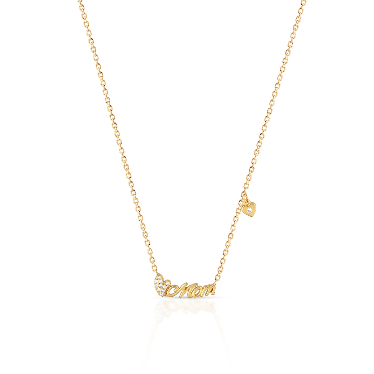 Naszyjnik srebrny pozłacany Mom