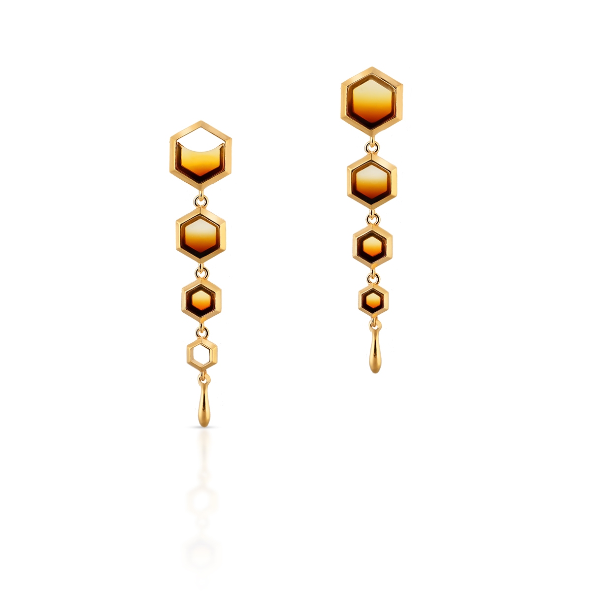 Kolczyki srebrne z bursztynem Miodowa