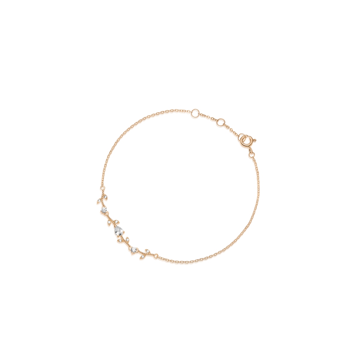 Bransoletka złota z cyrkoniami