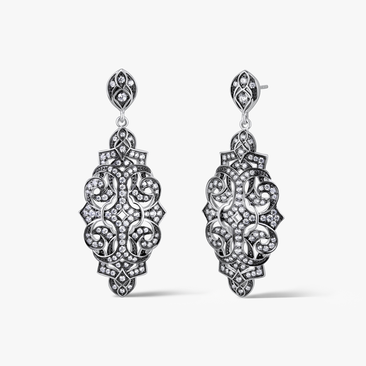 Kolczyki srebrne Royal Star