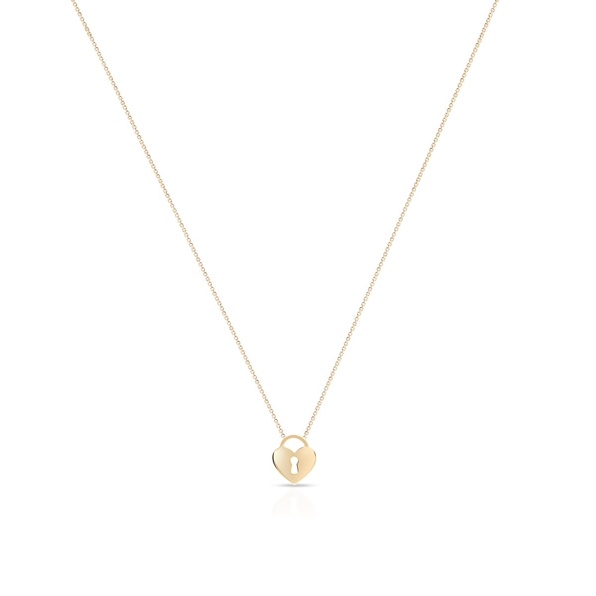 Naszyjnik złoty z sercem kłódką