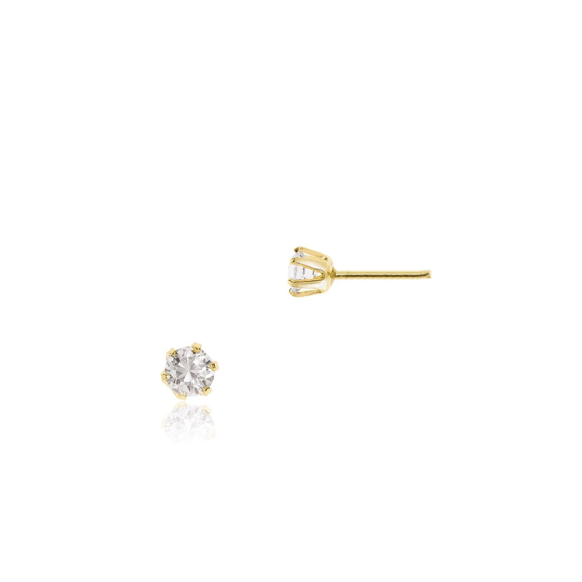 Kolczyki złote z cyrkoniami