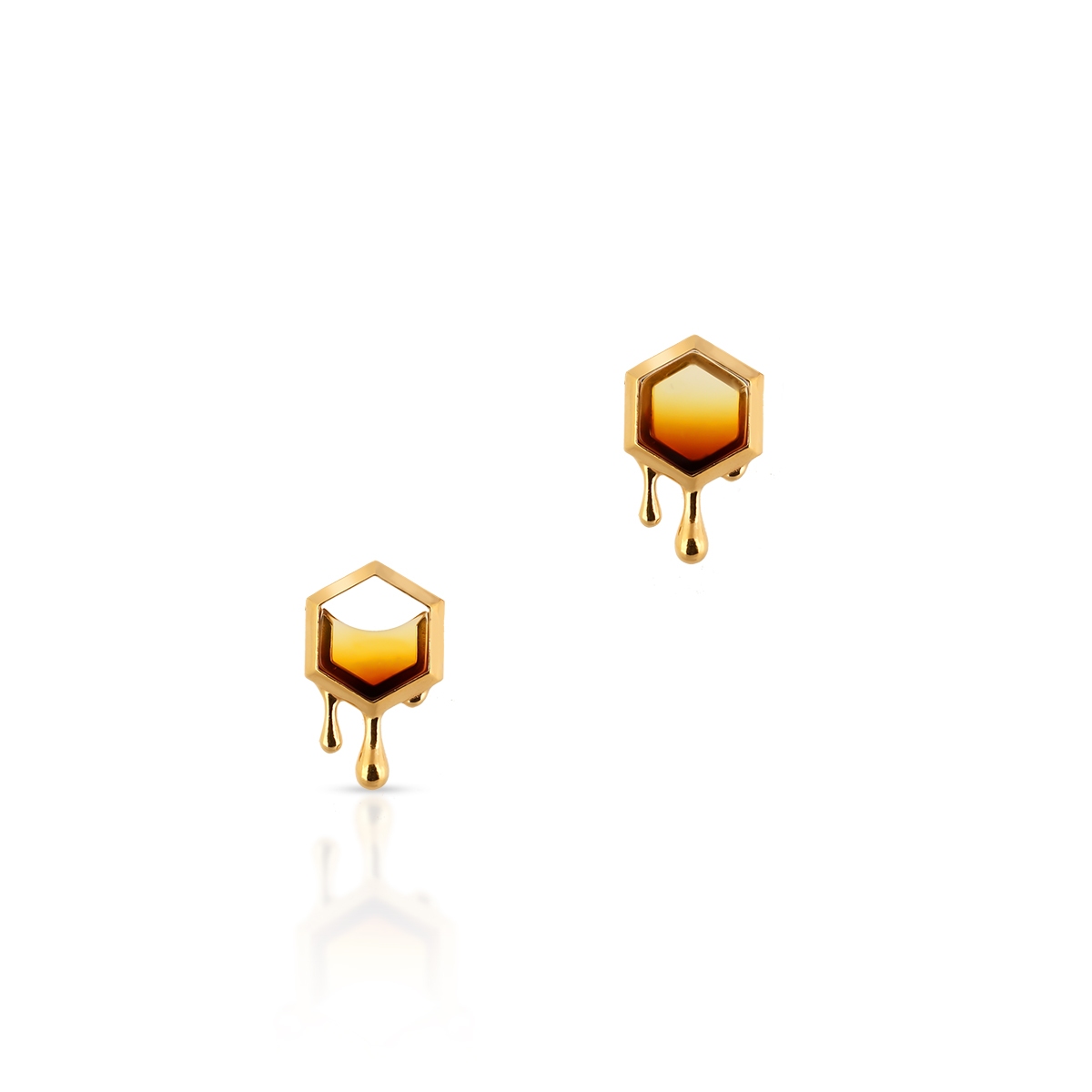 Kolczyki srebrne z bursztynem Miodowa