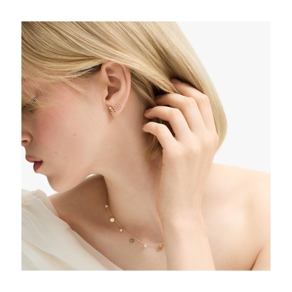 Kolczyki złote śnieżynki