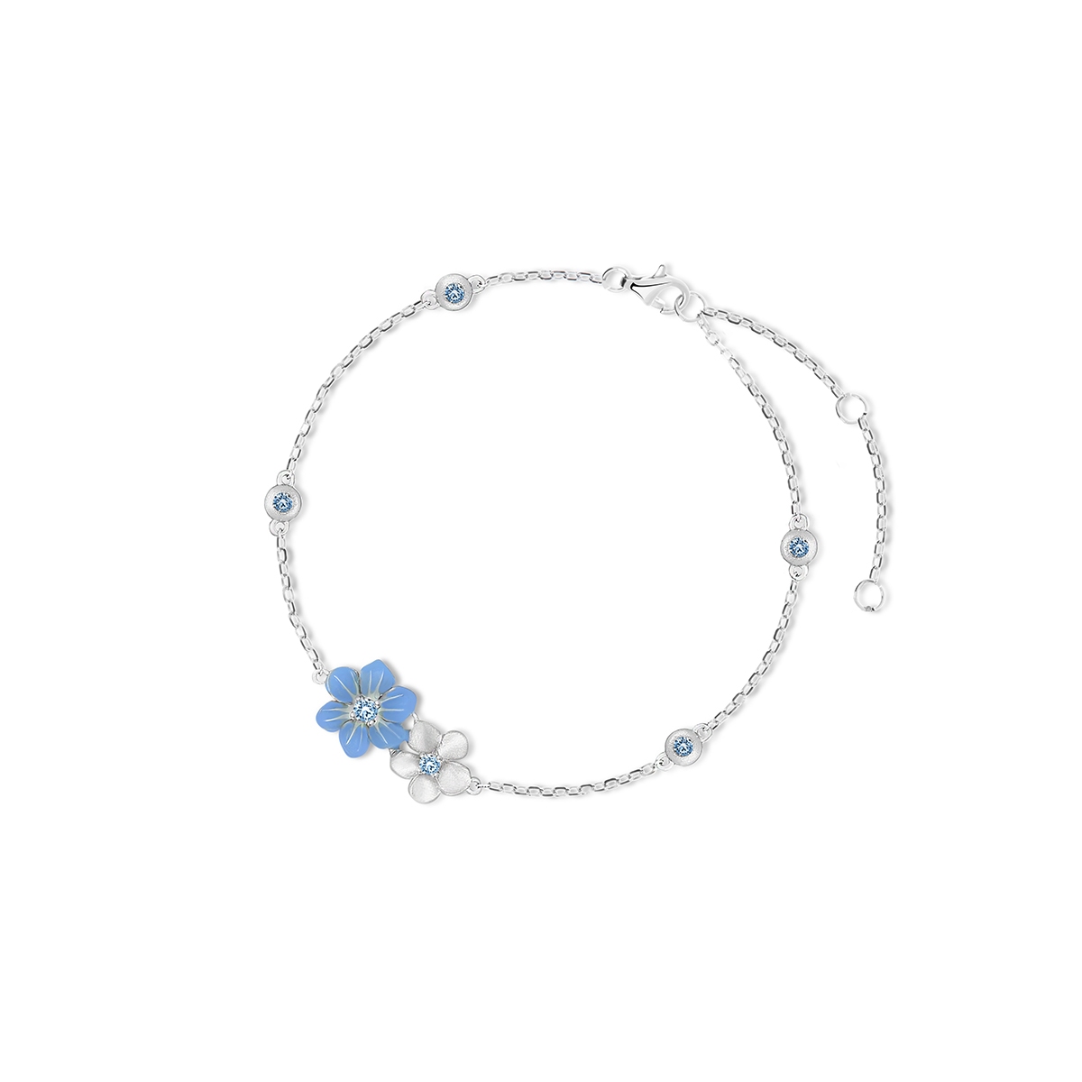 Bransoletka srebrna Kwiaty Nocy