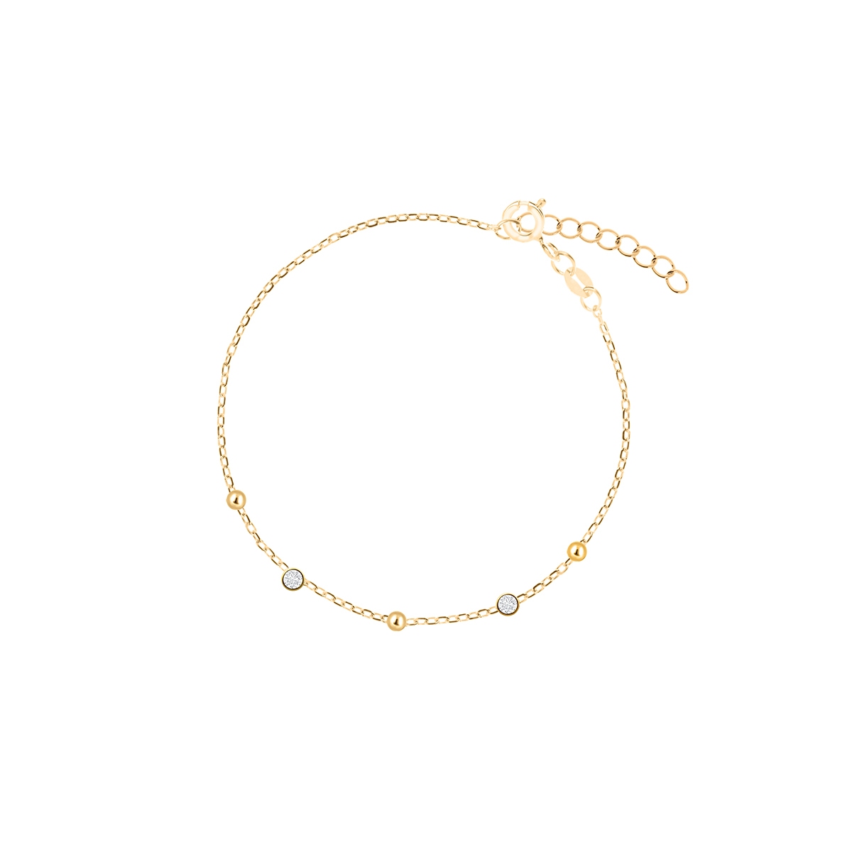 Bransoletka złota z cyrkoniami
