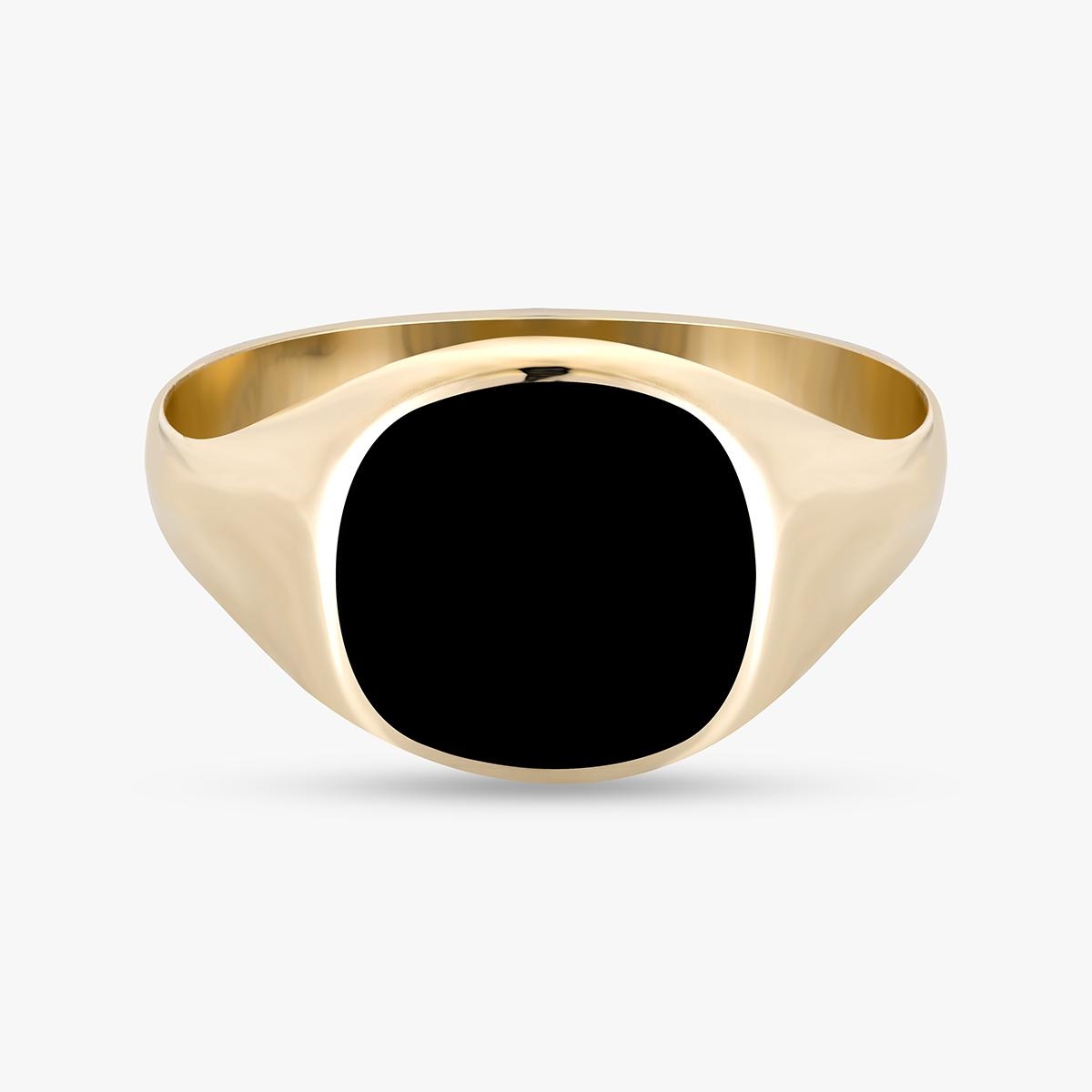 Sygnet złoty z onyksem