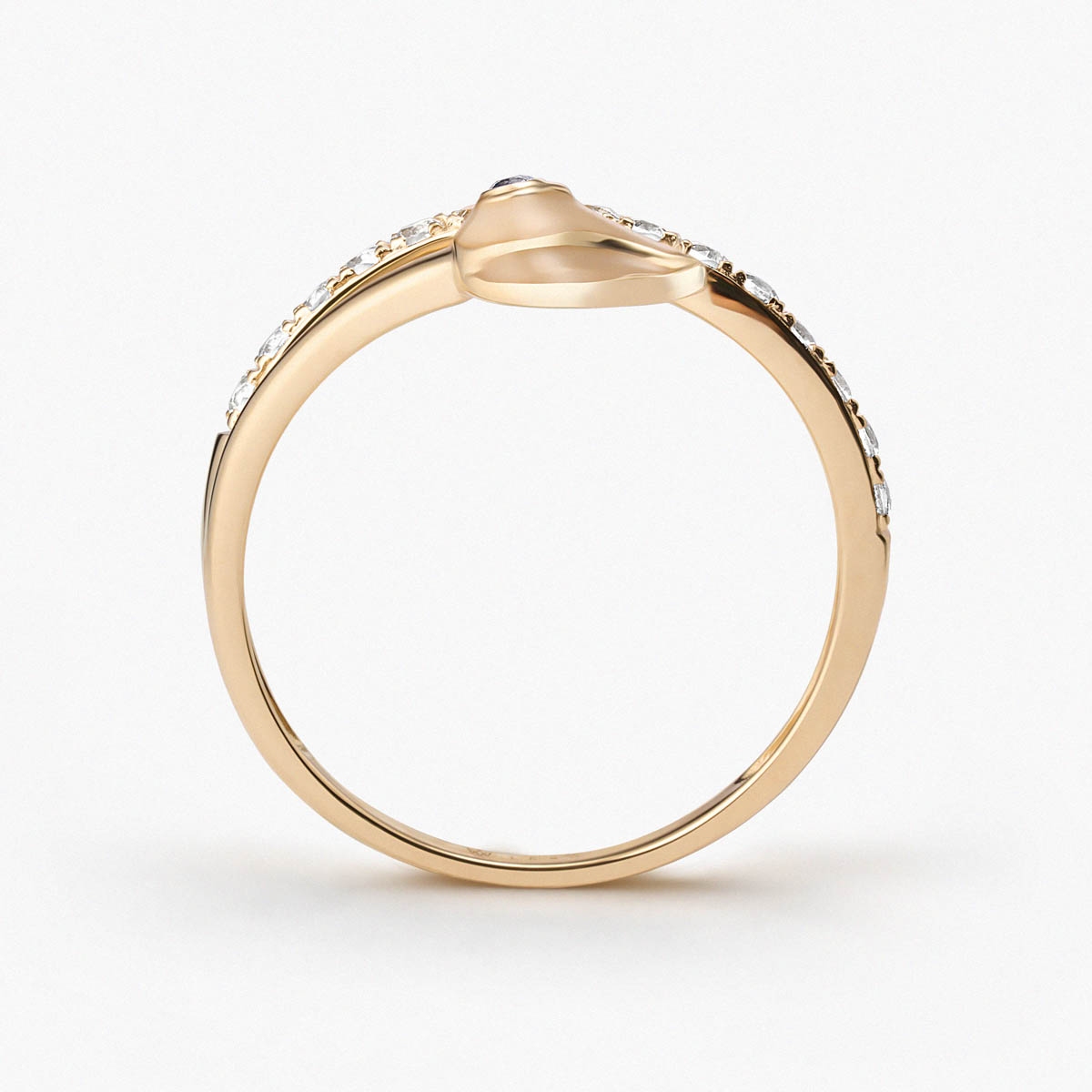 Pierścionek złoty Kwiaty Nocy Bratki