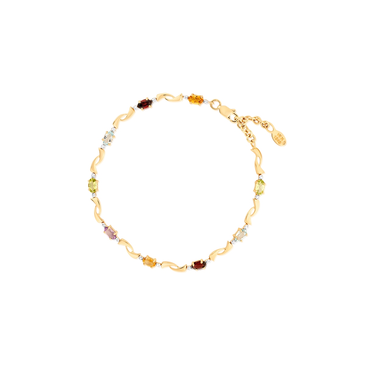 Bransoleta złota z kamieniami szlachetnymi