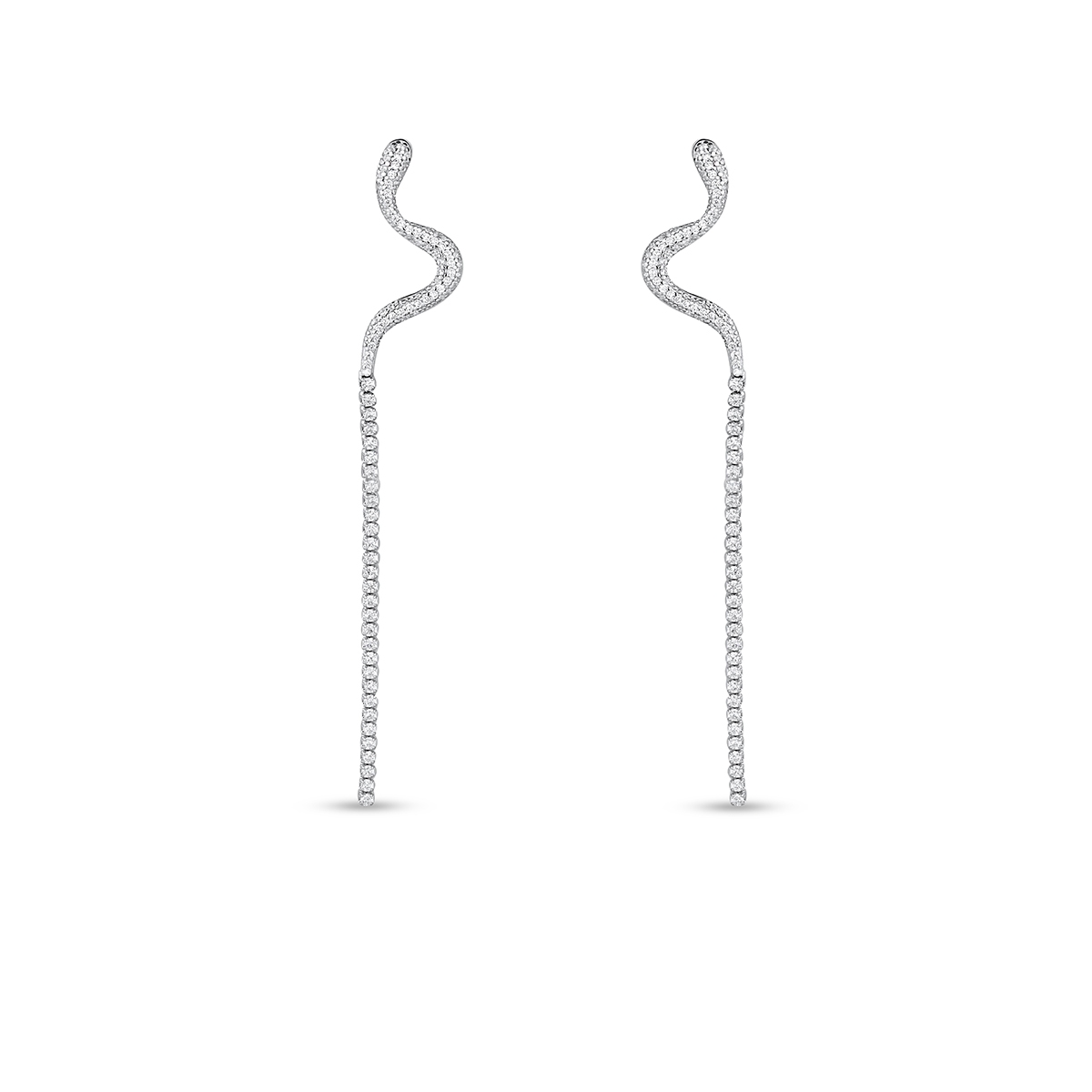 Kolczyki srebrne z cyrkoniami