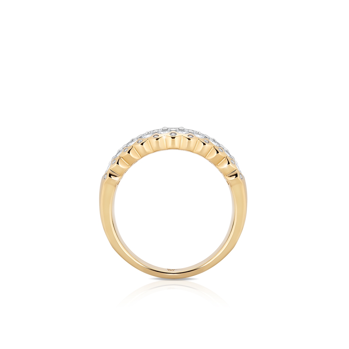 Pierścionek złoty z diamentami