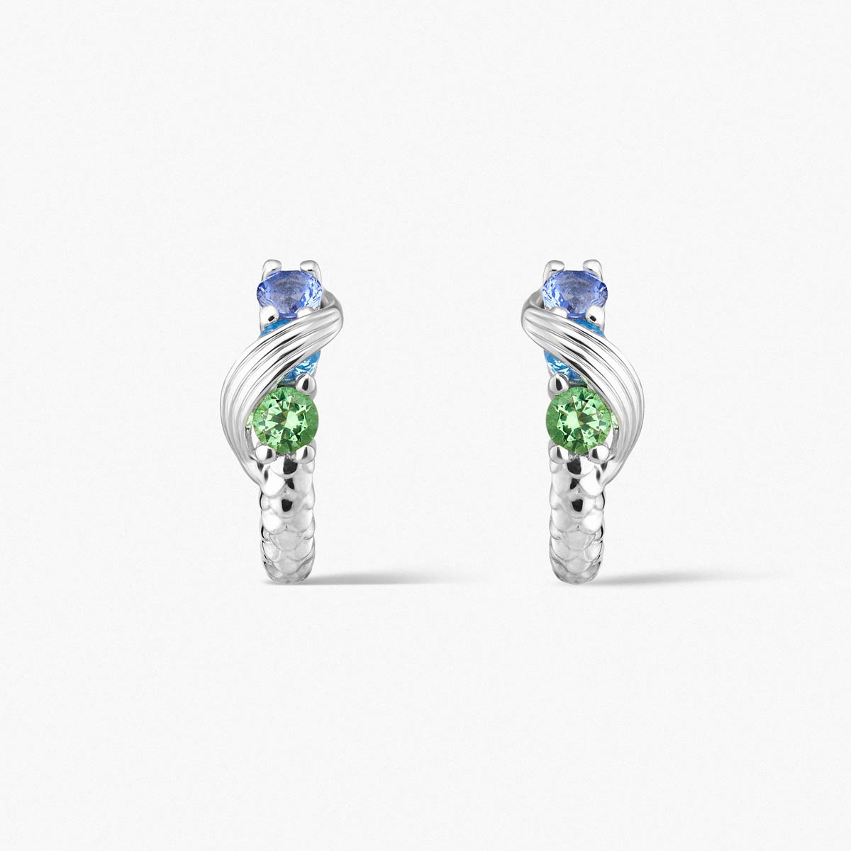 Kolczyki srebrne KOI