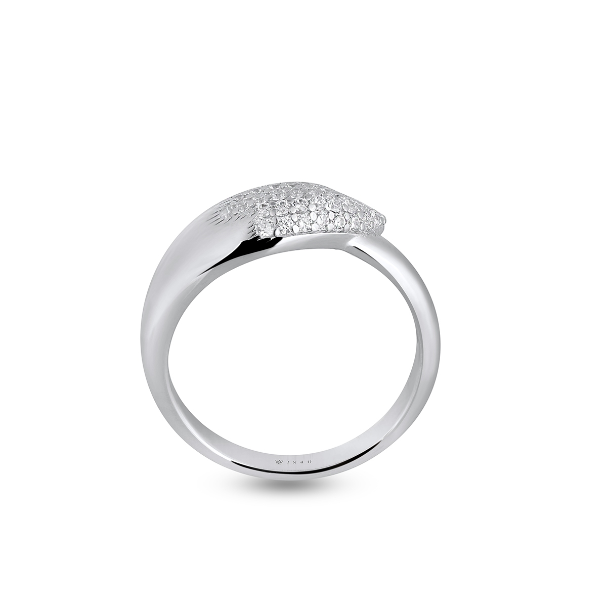 Pierścionek srebrny z cyrkoniami