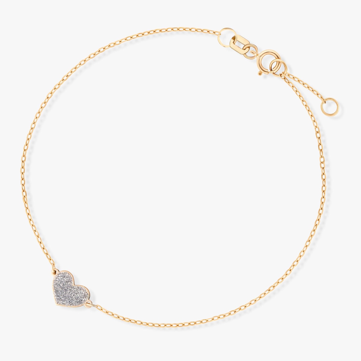 Bransoletka złota z sercem