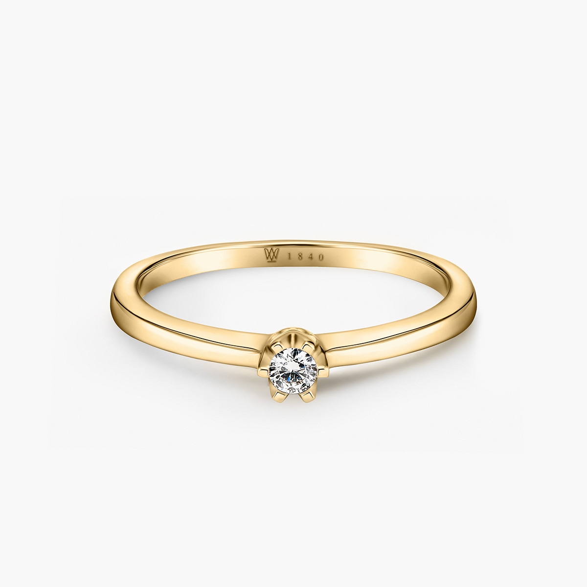 Pierścionek zaręczynowy złoty Jedyny