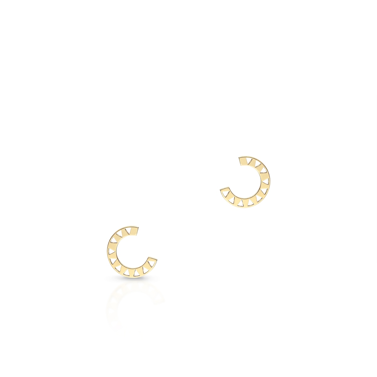 Kolczyki srebrne pozłacane ażurowe