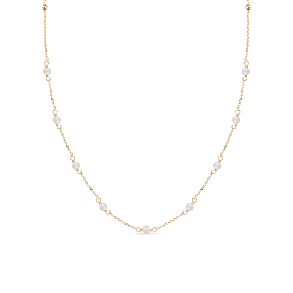Naszyjnik złoty z perłami